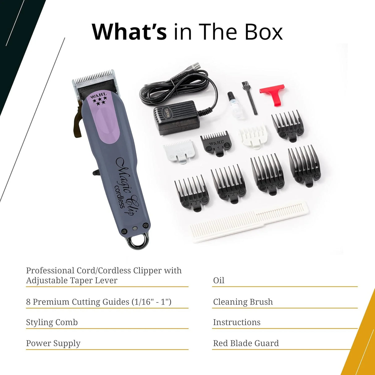 Wahl Limited Edition 5-Star Cordless Magic Clip Lavender