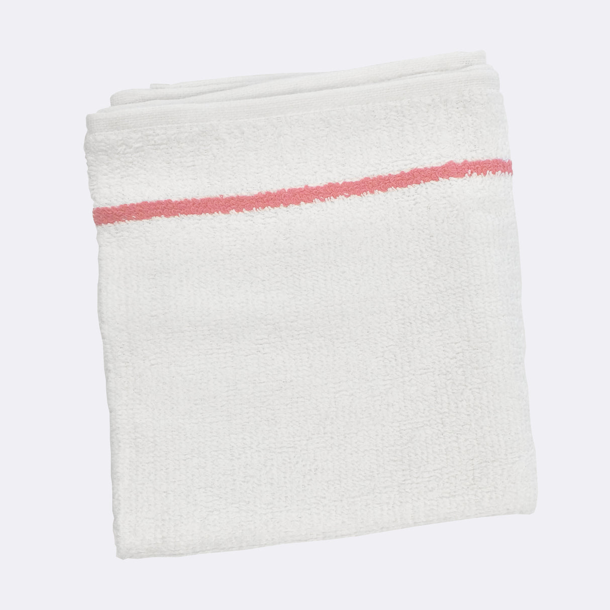 BabylissPro Cotton Towels White with Cherry Stripe (12 Pack) - Empire Barber Supply