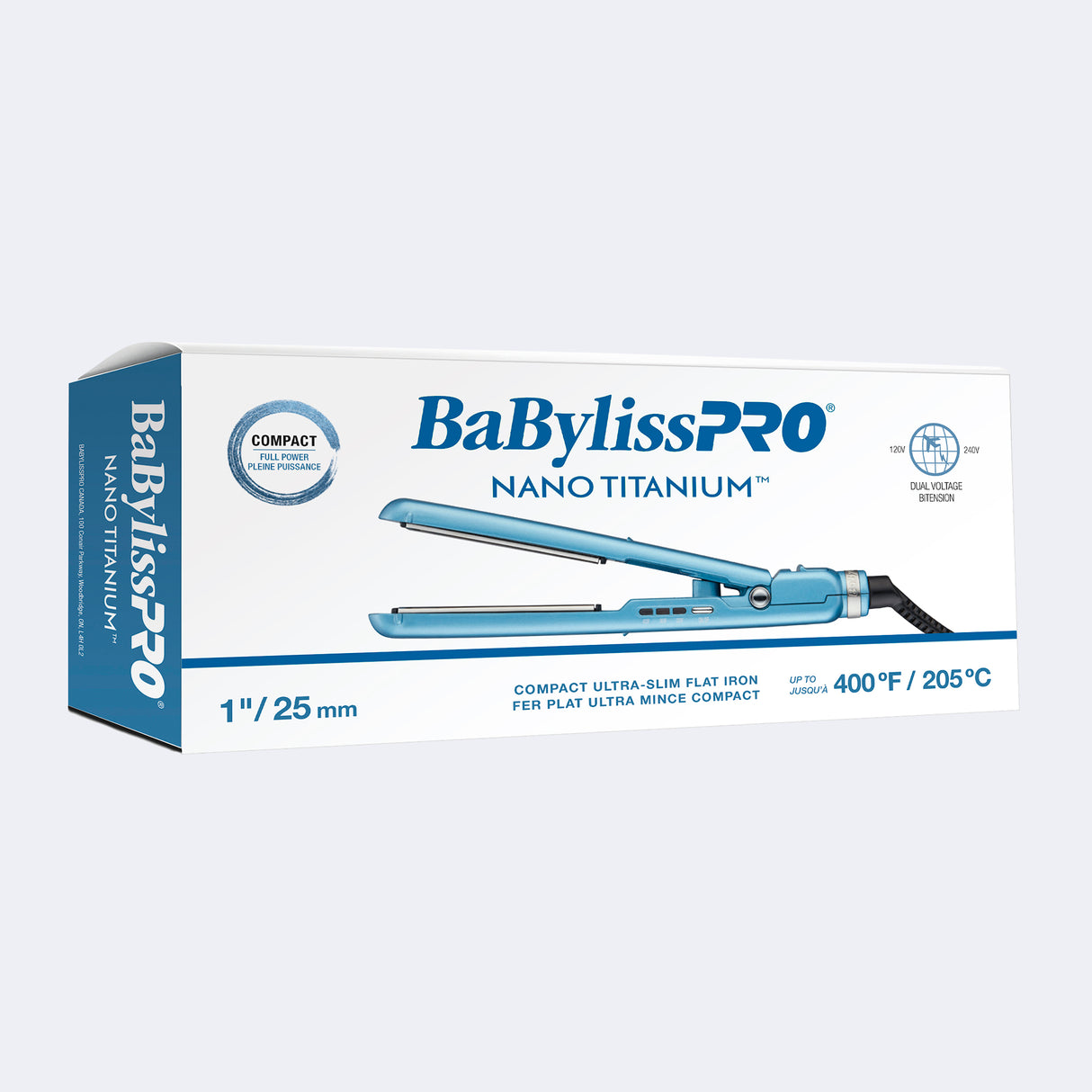 Babylisspro Nano Titanium 1" Compact Ultra Slim Mini Flat Iron