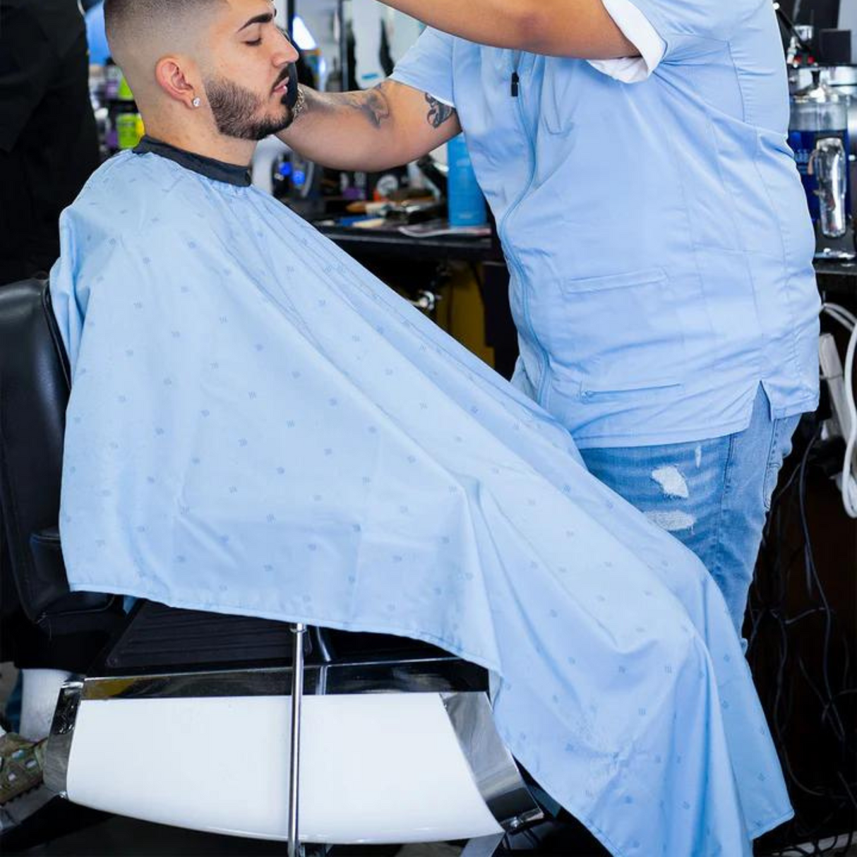 Barber Strong The Barber Shield Cape - Arctic Blue