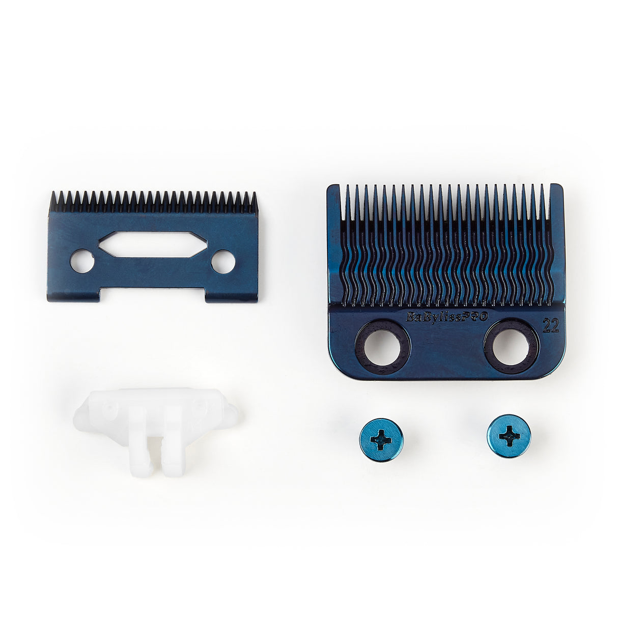 BabylissPro Blue Titanium Metal - Injection Molded (MIM) Precision Fade Blade (22 Teeth)
