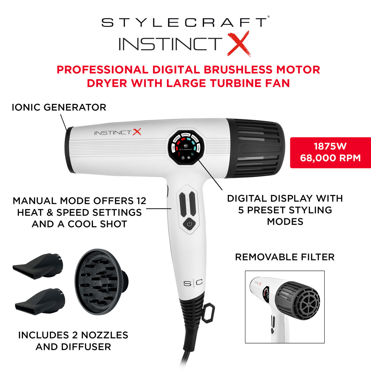 S|C Instinct-X Hair Dryer