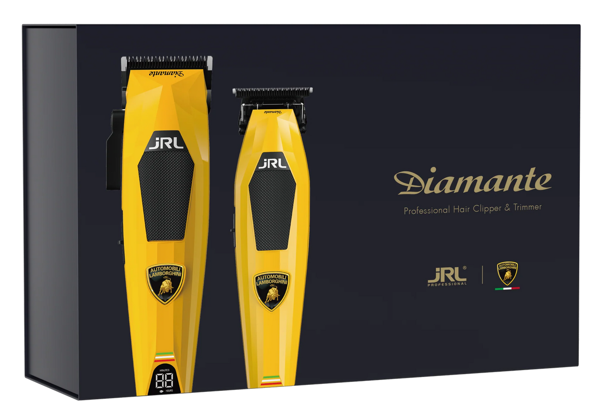 JRL Clipper + Trimmer Set - Yellow Lamborghini Diamante Collection