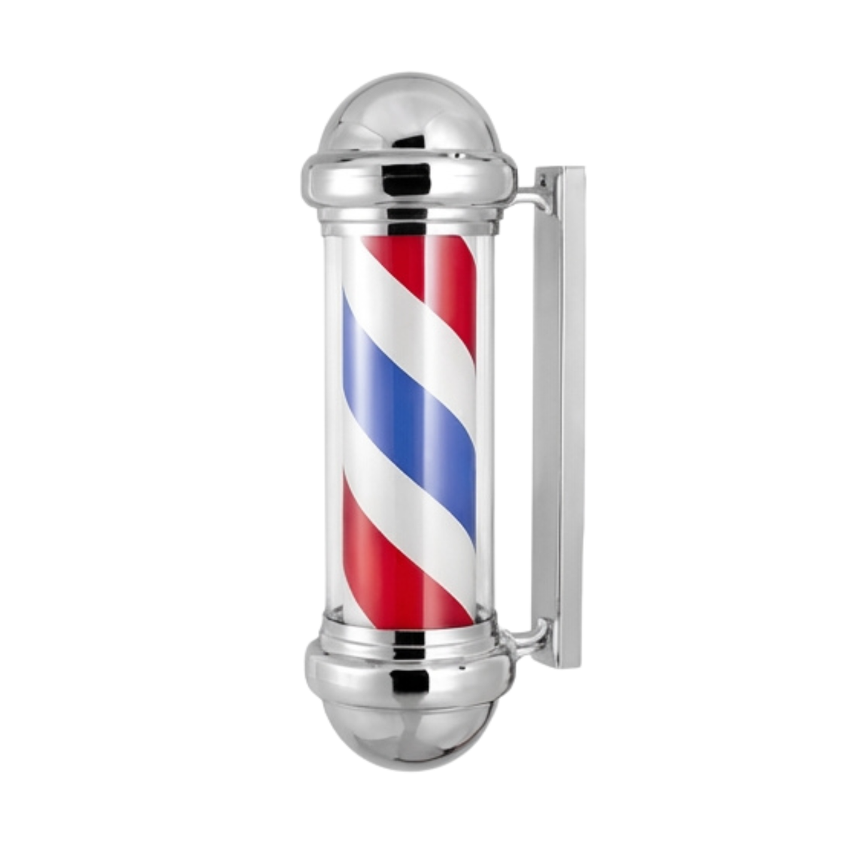 Levant Premium Barber Pole 04 - Chrome & Red/Blue 29"