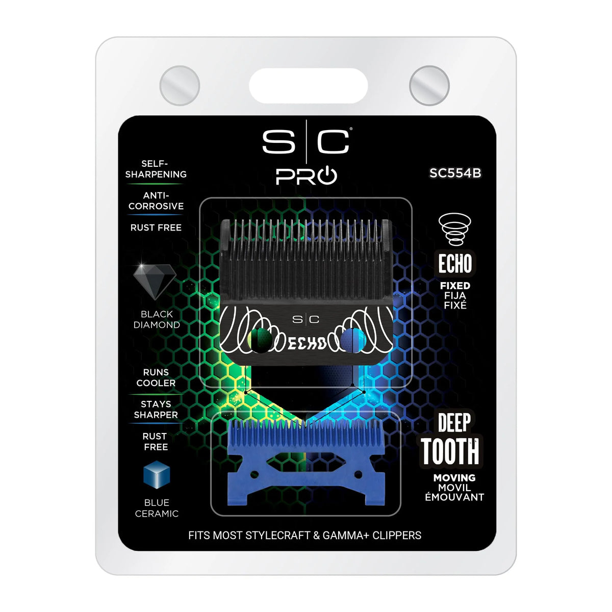 Stylecraft Echo Fixed Echo Blade +New Blue Ceramic Deep Tooth Cutting Blade Set