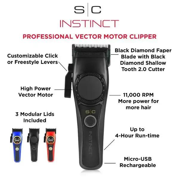 S|C Instinct IN2 Vector Motor Cordless Clipper - Empire Barber Supply