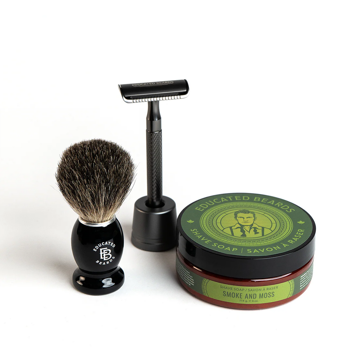 Educated Beards Smoke & Moss Shave Kit