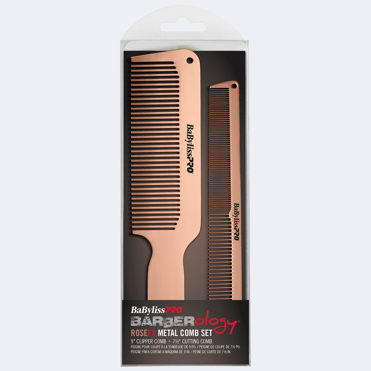 BabylissPro RoseFX Metal Comb 2-Pack