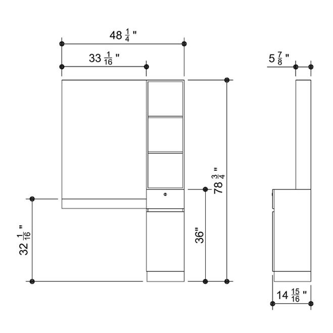 Ideal Standard Barber Station Cherry Wood