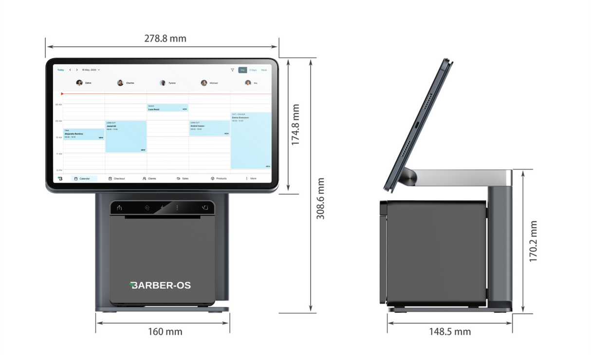 Barber-OS Countertop Tablet Kit