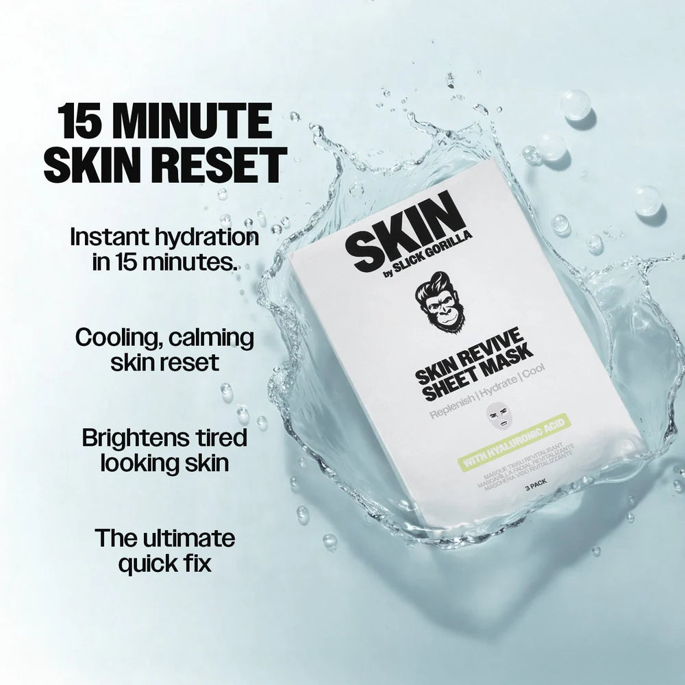 Slick Gorilla Skin-Revive Sheet Masks (3 Pack)