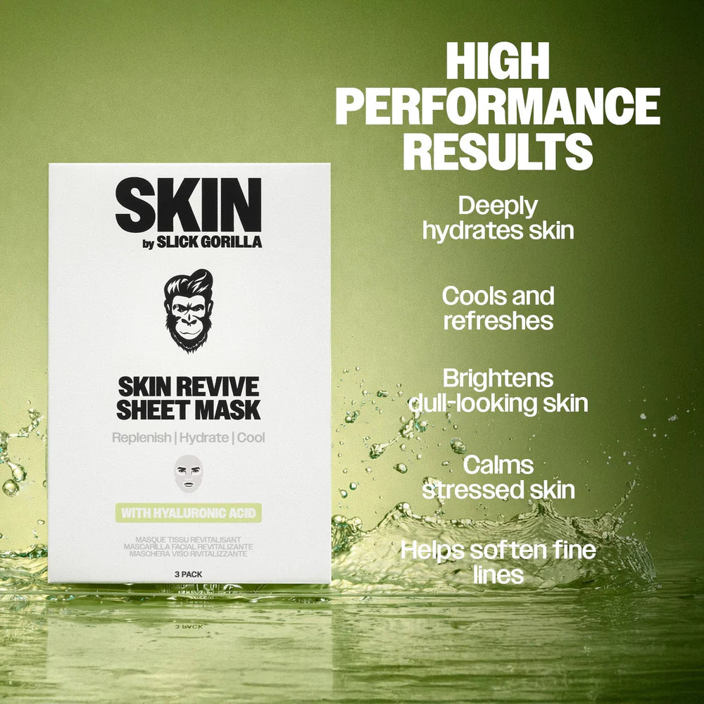 Slick Gorilla Skin-Revive Sheet Masks (3 Pack)