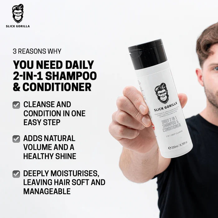 Slick Gorilla Daily 2 in 1 Shampoo & Conditioner 200ML