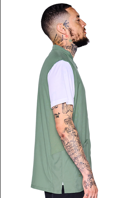 Barber Strong The Barber Vest - Army Green