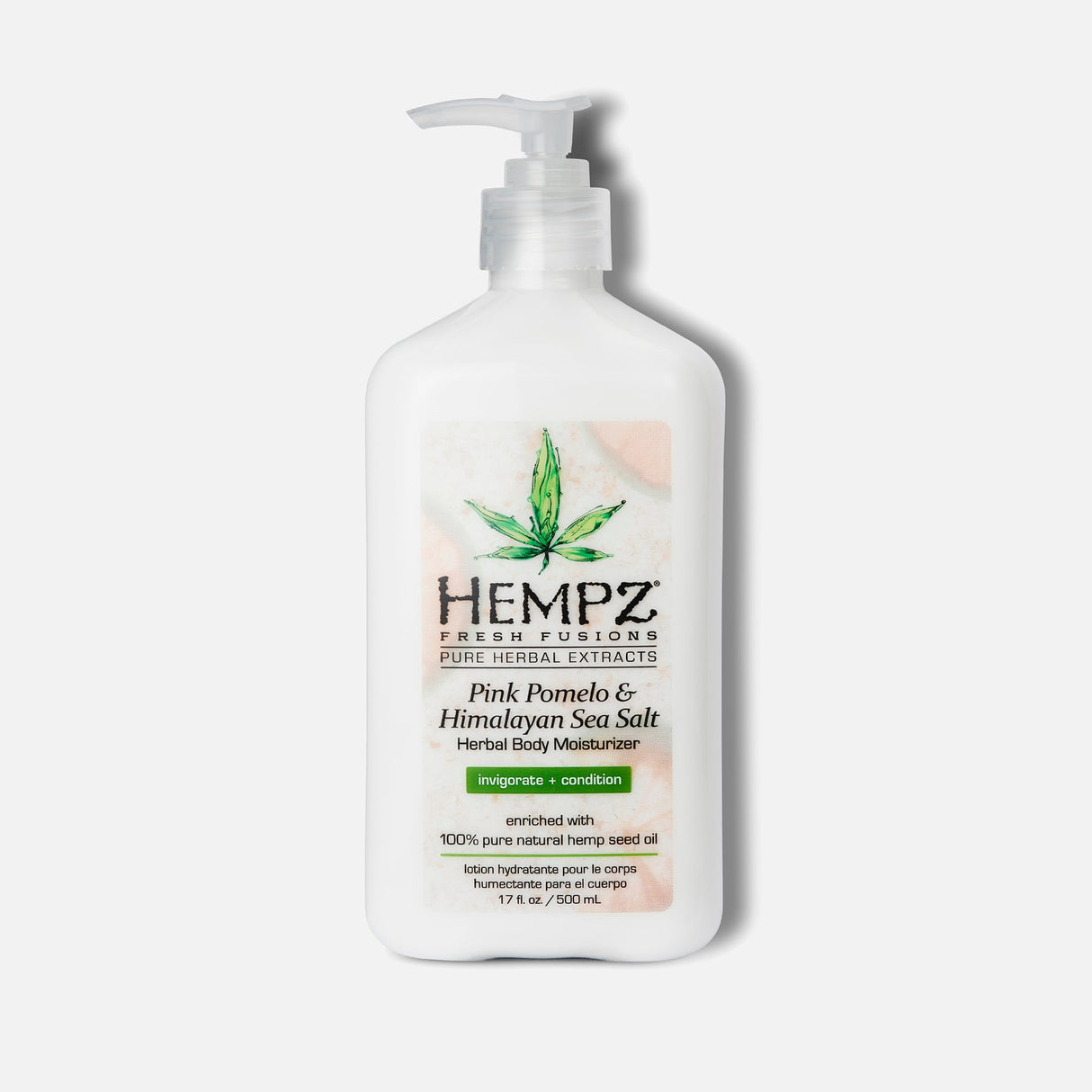 Hempz Fresh Fusions Pink Pomelo & Himalayan Sea Salt Herbal Body Moisturizer 17 OZ.