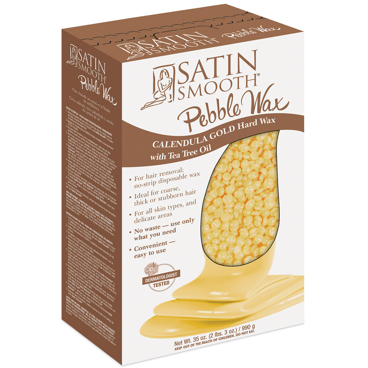 Satin Smooth Pebble Wax Calendula Gold Hard Wax - Empire Barber Supply