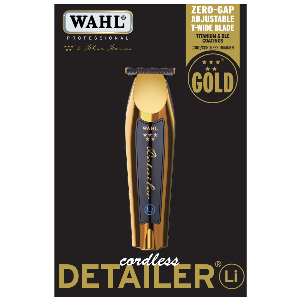 Wahl Cordless Detailer Li Trimmer Gold