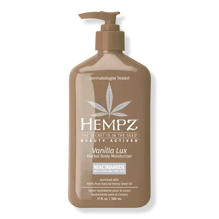 Hempz Vanilla Lux Herbal Body Moisturizer with Niacinamide 17oz.