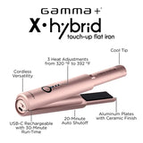 Gamma+ X-Hybrid Cordless Touch Up Flat Iron Rose Gold