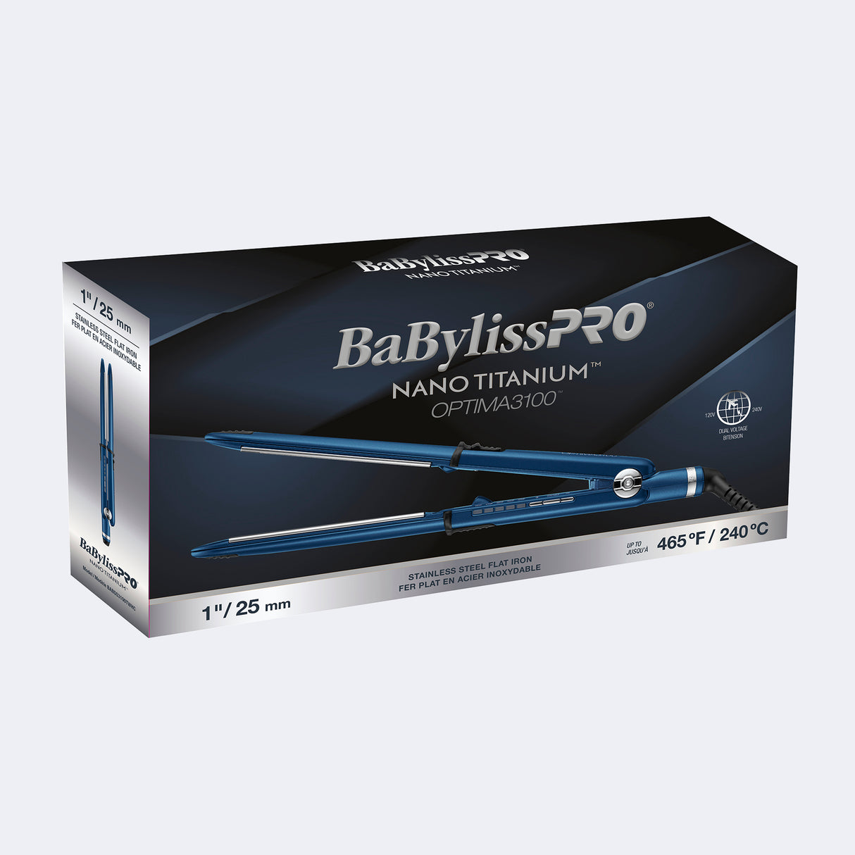 Babylisspro Nano Titanium Optima Optima3100 1" Stainless Steel Flat Iron