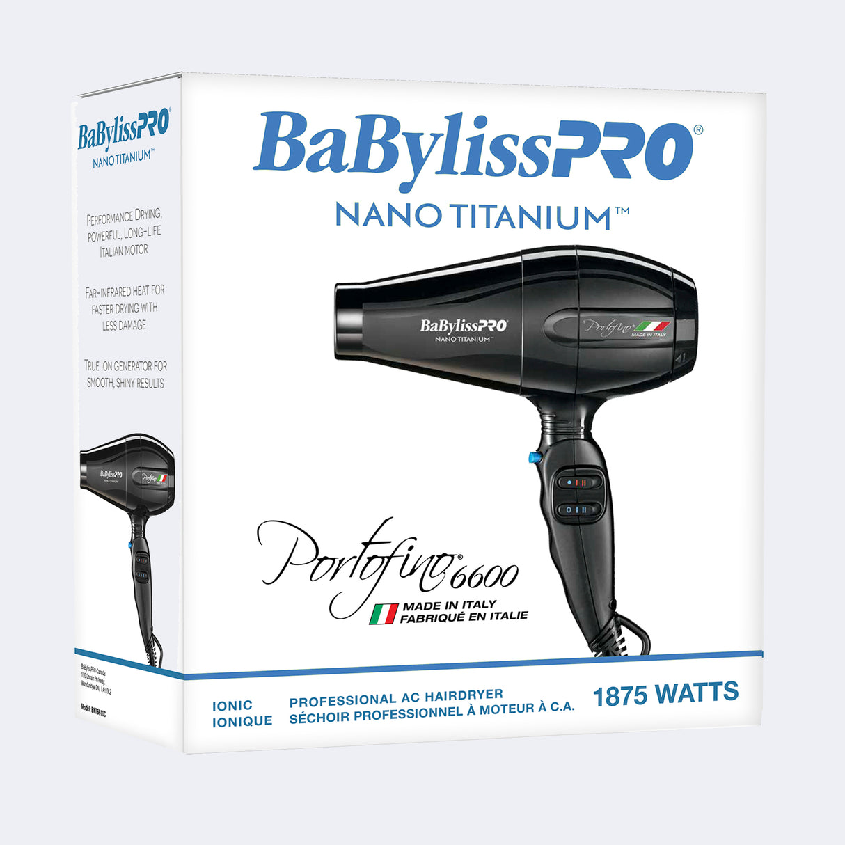 BabylissPro Nano-Titanium Portofino Hairdryer