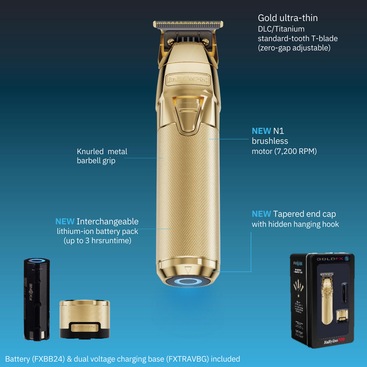 BabylissPro GoldFX FXONE Trimmer – Empire Barber Supply