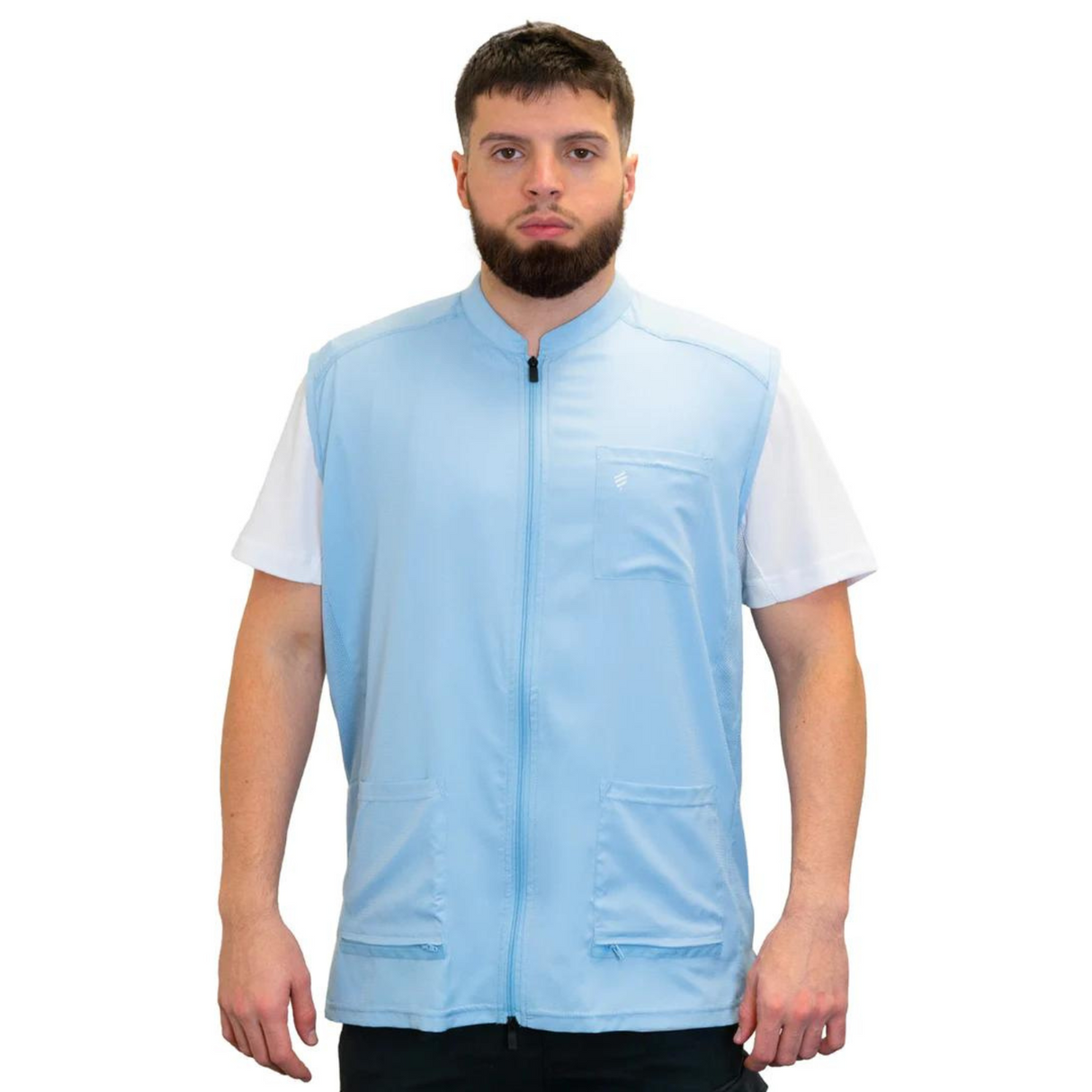 Barber Strong The Barber Vest - Arctic Blue