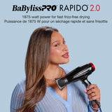 BabylissPro Rapido Hair Dryer Black 2.0