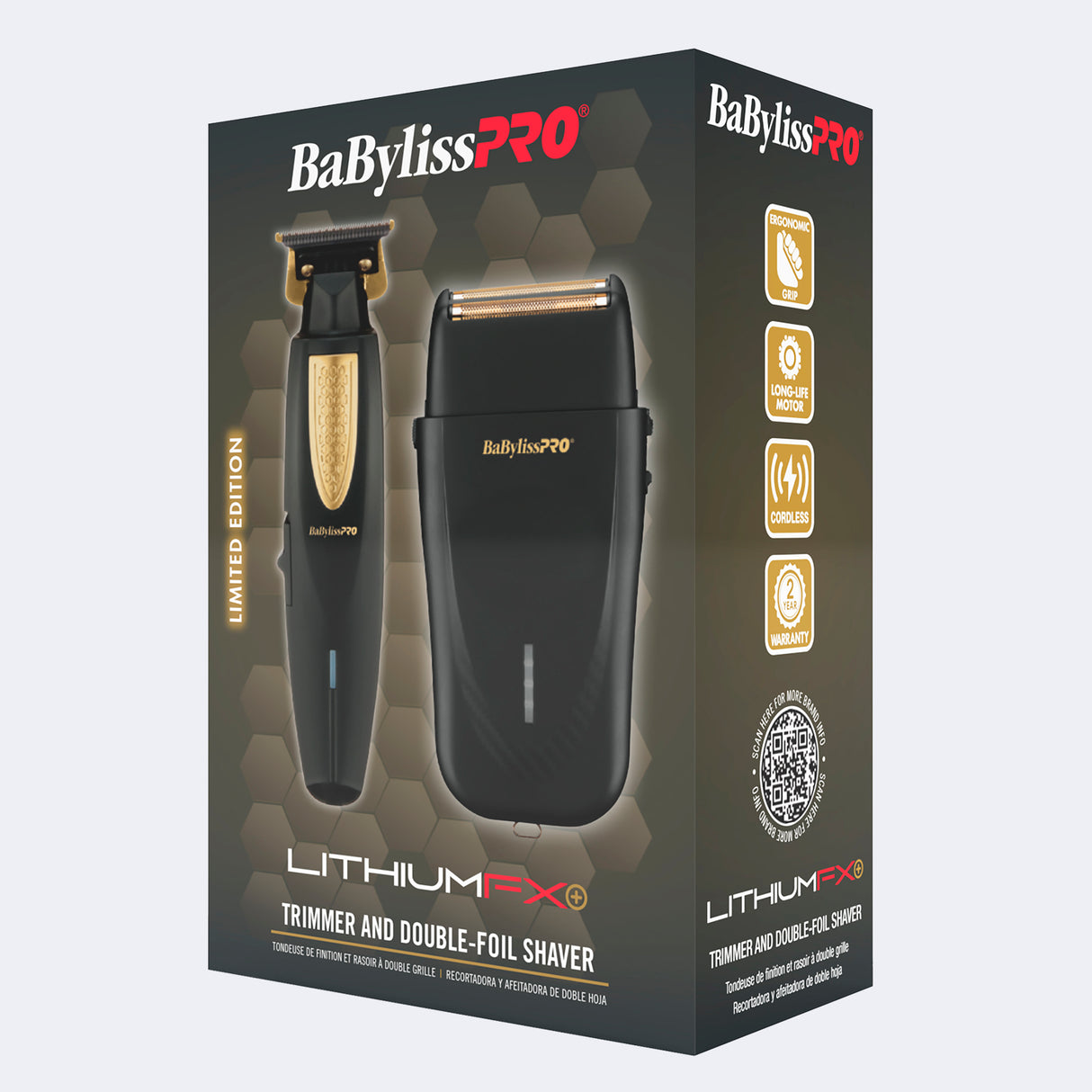BabylissPro LithiumFX+ Trimmer and Double-Foil Shaver Prepack