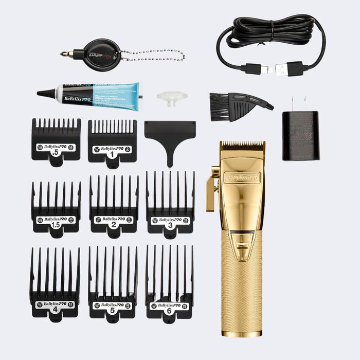 BabylissPro GoldFX+ All-Metal Lithium Clipper – Empire Barber Supply