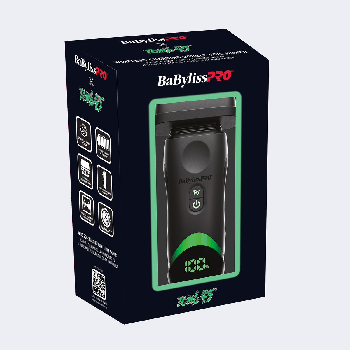 BabylissPro x Tomb45 Wireless Double Foil Shaver - CS