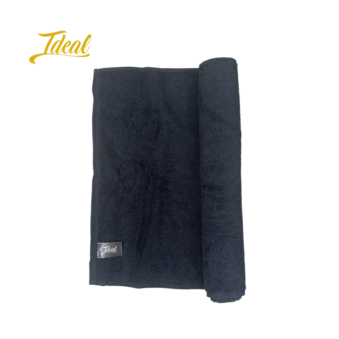 Ideal Cotton Barber Towels Black (12 Pack) – Empire Barber Supply