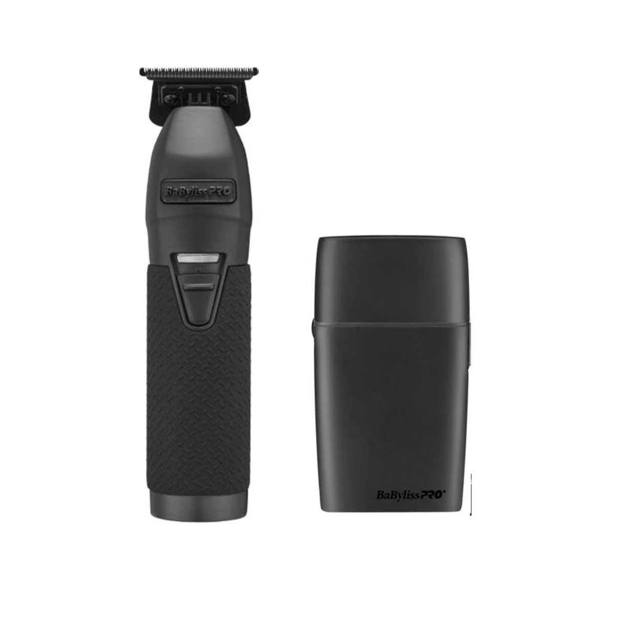 BaBylissPro Matte Black All Metal Lithium Trimmer +  Double Foil Shaver Prepack-CS