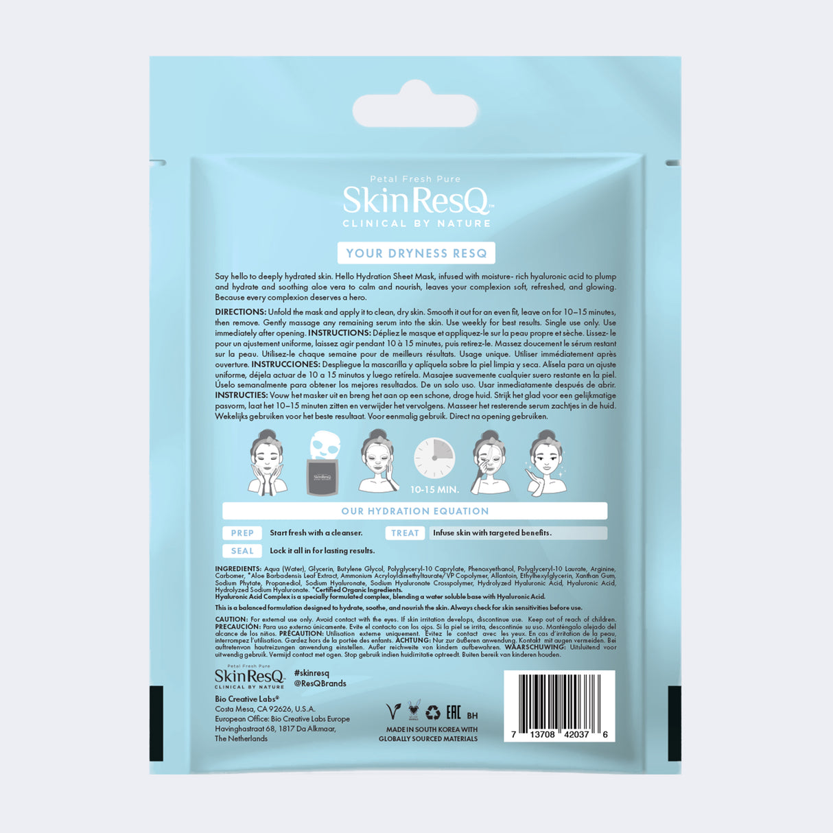 BCL SkinResQ Hello Hydration Sheet Mask
