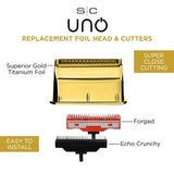StyleCraft Gold Titanium Foil Head and Echo and Forged Cutters Set