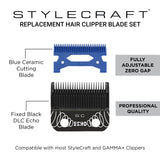 Stylecraft Echo Fixed Echo Blade +New Blue Ceramic Deep Tooth Cutting Blade Set