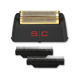 S|C Rebel Shaver Gold Titanium Replacement Foil and Cutting Blades Set