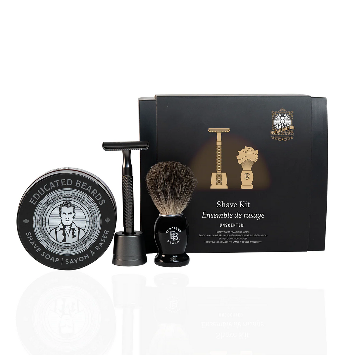 Educated Beards Unscented Shave Kit