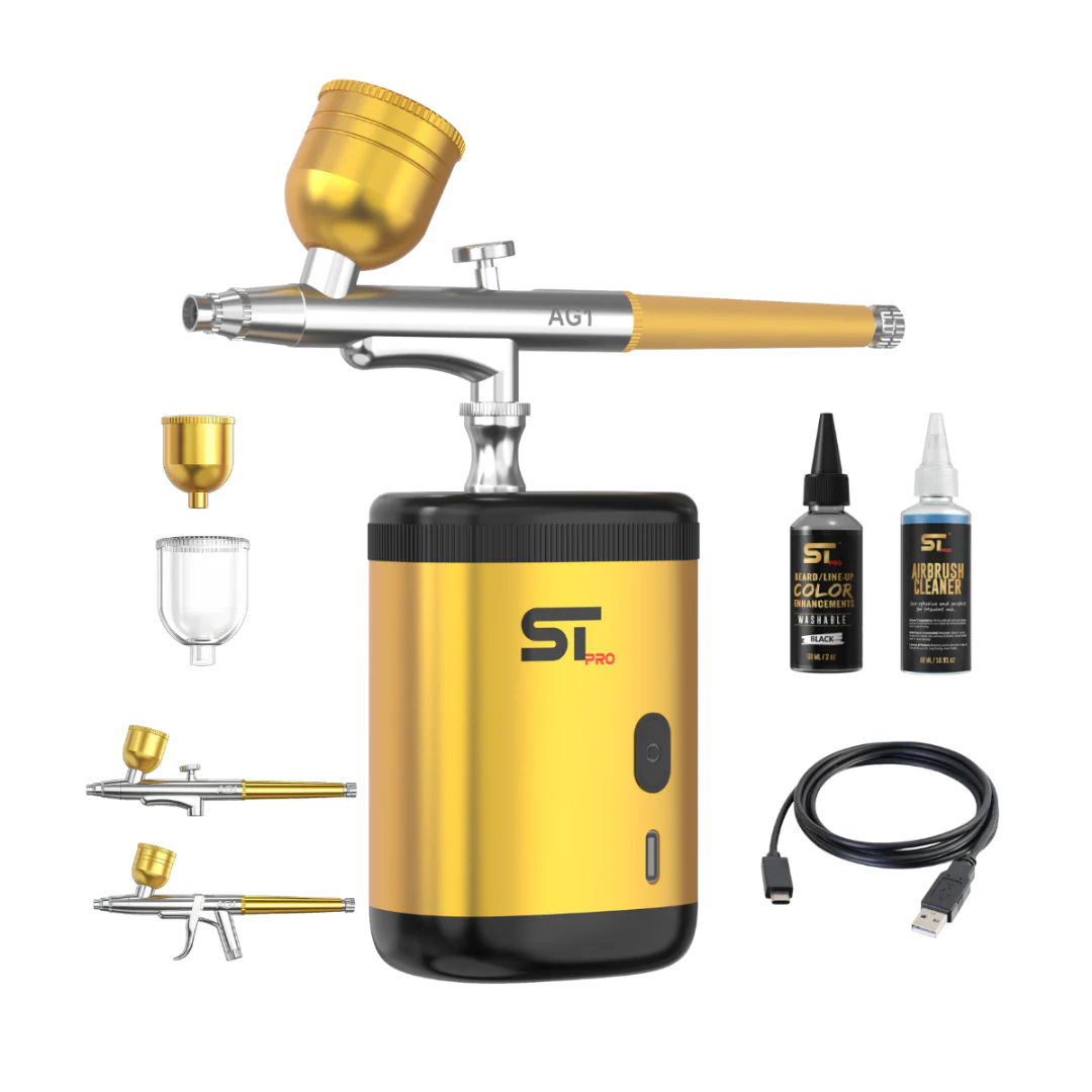 Supreme Airbrush Gun Version 1  Full Kit Gold