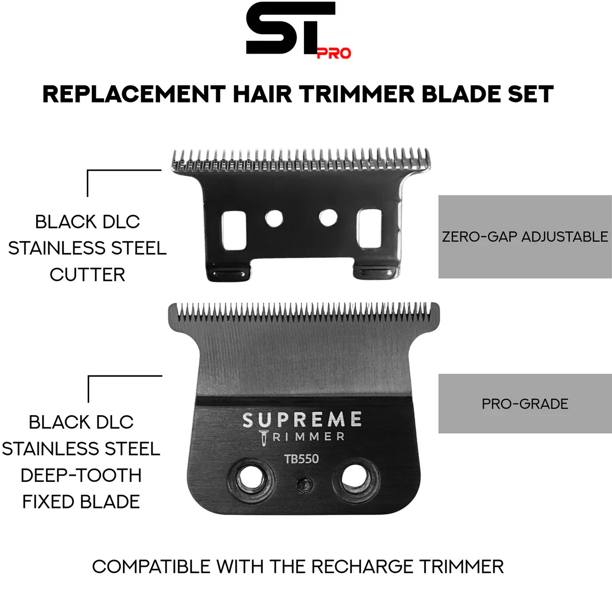 Supreme Deep Tooth Titanium DLC Blade