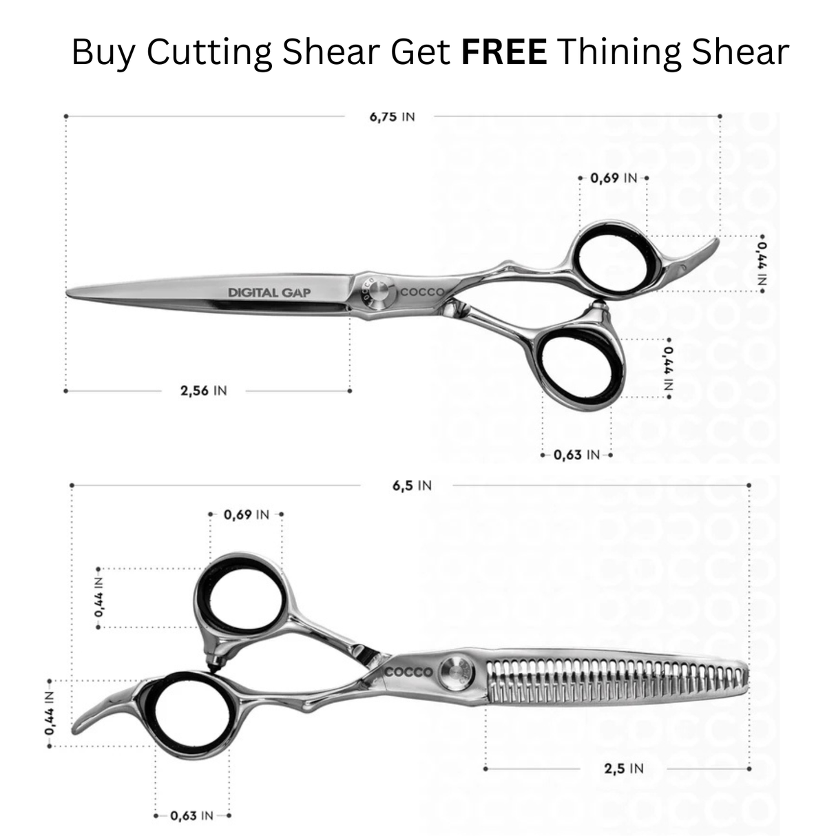 Cocco VG10  6" Cutting Shear and 6" Thinning Shear (Right Hand Set)