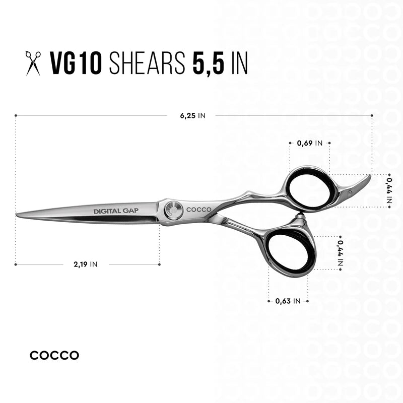 Cocco VG10 5.5" Cutting Shear and 6" Thinning Shear (Left Hand Set)