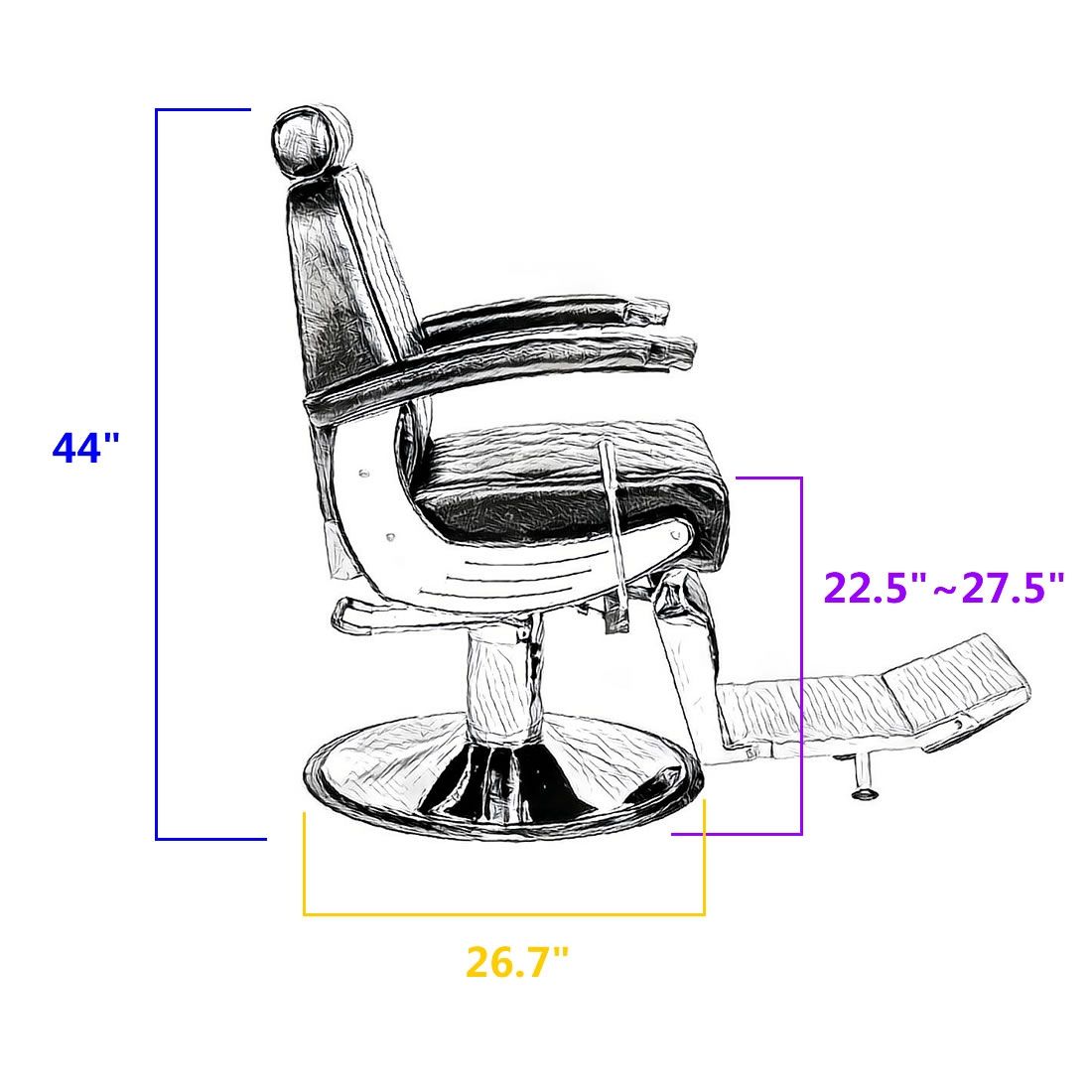 Bursa Barber Chair - Cardinal Red