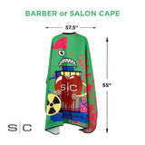 S|C Radioactive Green Barber and Stylist Cape