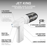 Red Pro Jet King Cordless Hair 2-in-1  Blower and Vaccuum