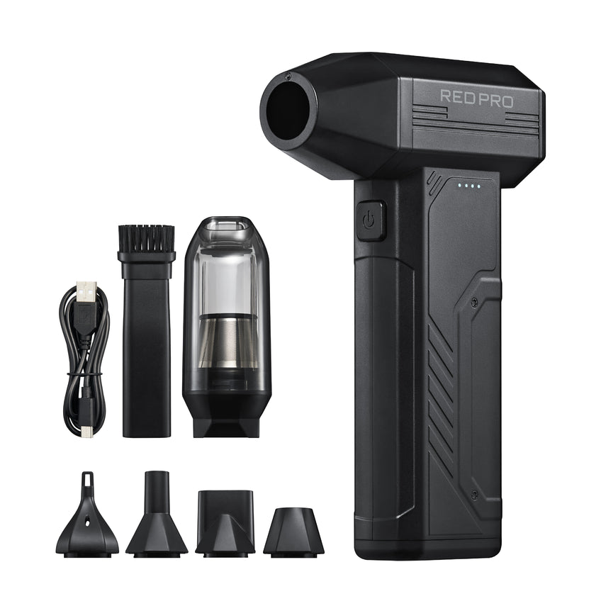 Red Pro Jet King Cordless Hair 2-in-1  Blower and Vaccuum