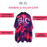 S|C Pink Camo Barber and Stylist Cape