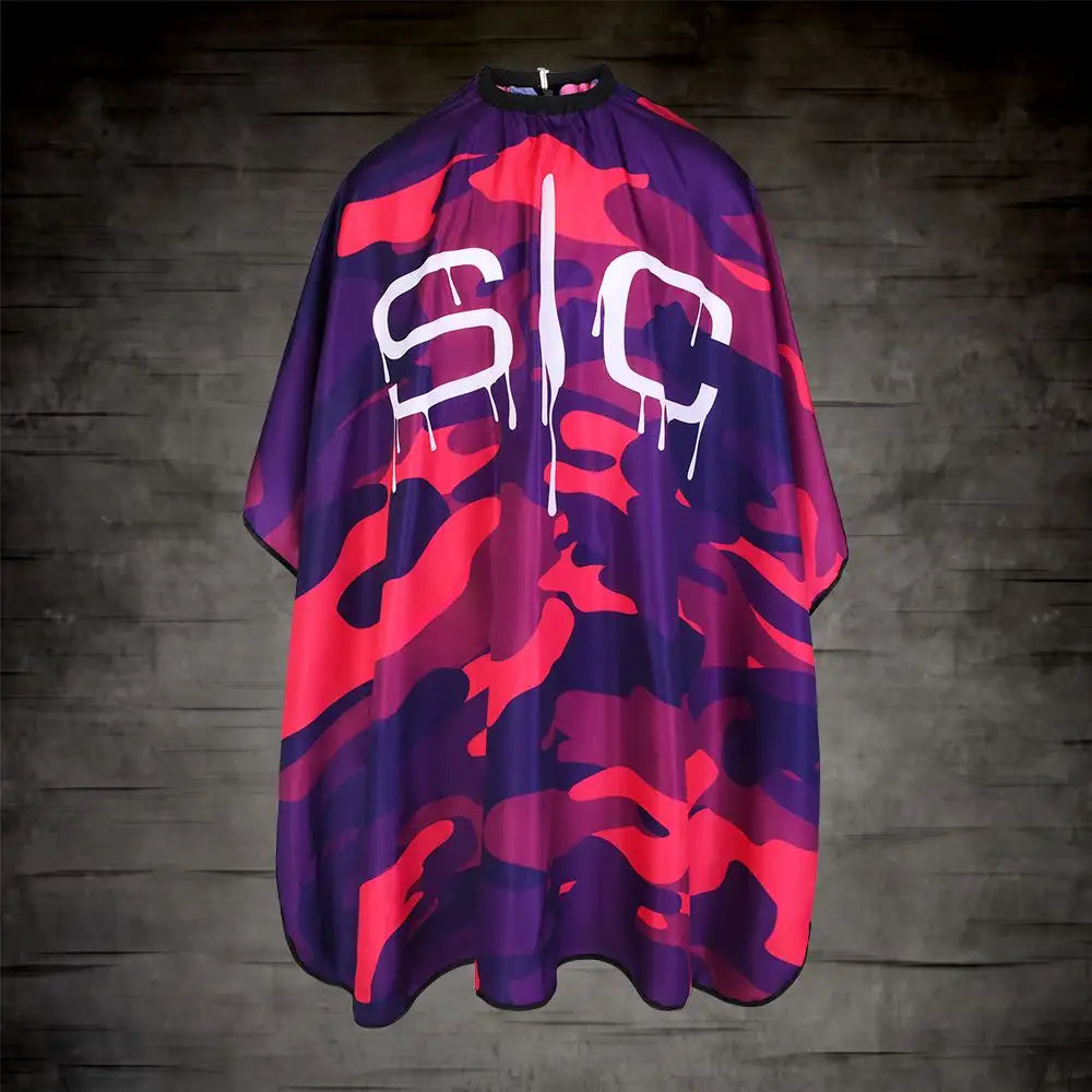 S|C Pink Camo Barber and Stylist Cape