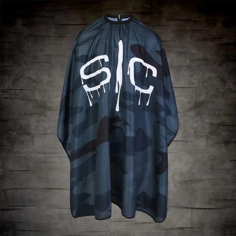 S|C Black Camo Barber and Stylist Cape