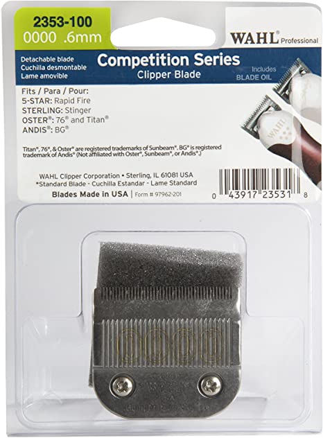 Wahl Competition Series Detachable Blade Set 0000 (0.6mm)